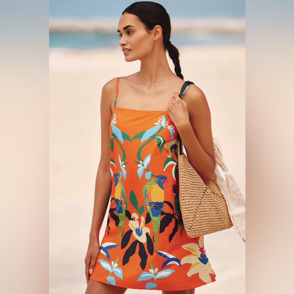 Anthropologie Celandine x Claire Colin Wild Tropics Shift Dress